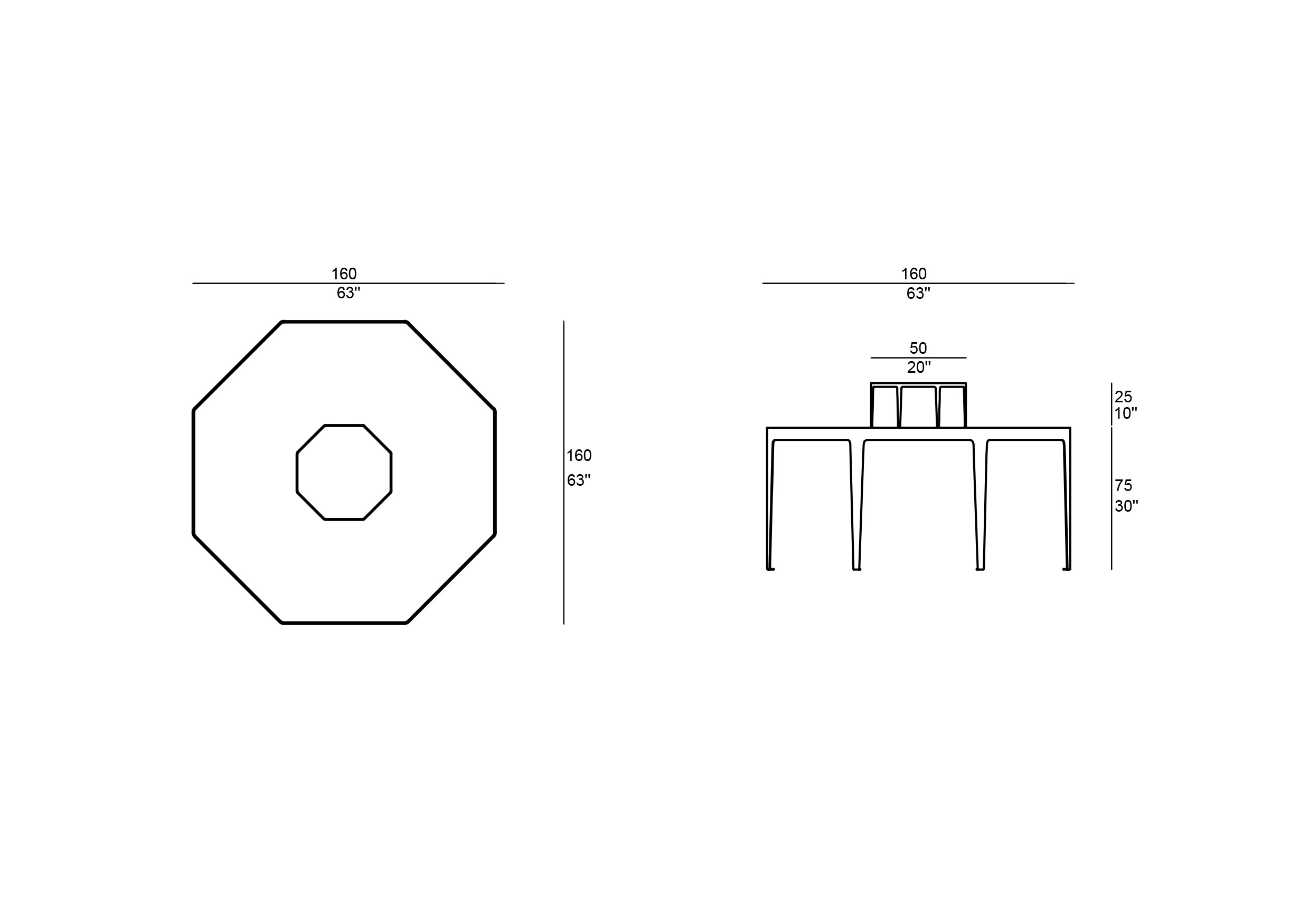 Azal Table Octagon