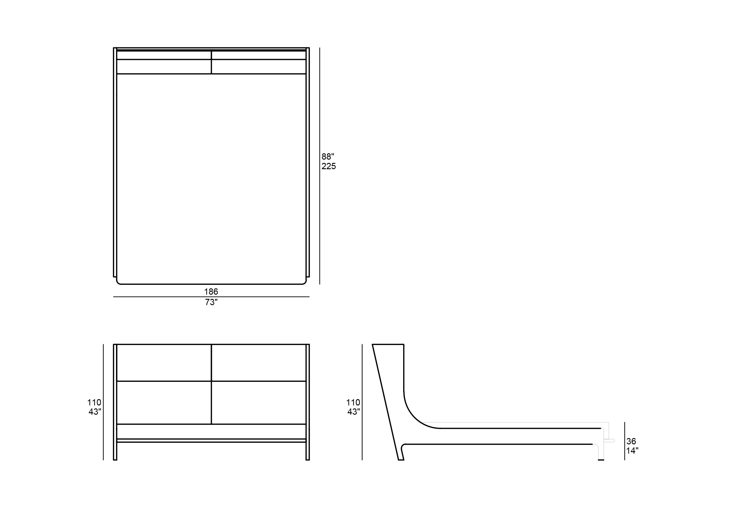 Bergère Bed