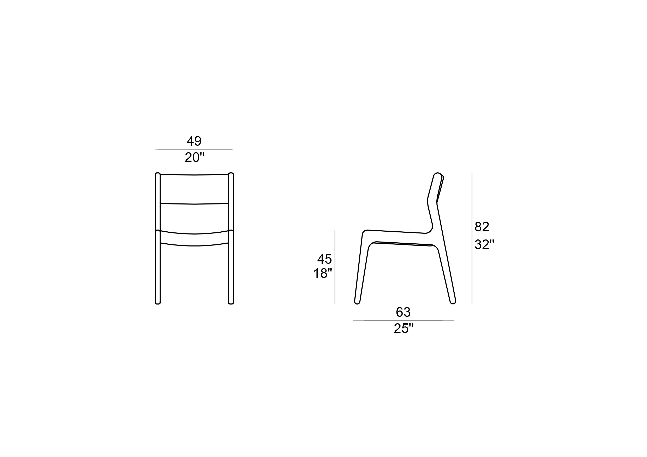 Deer Armless Chair