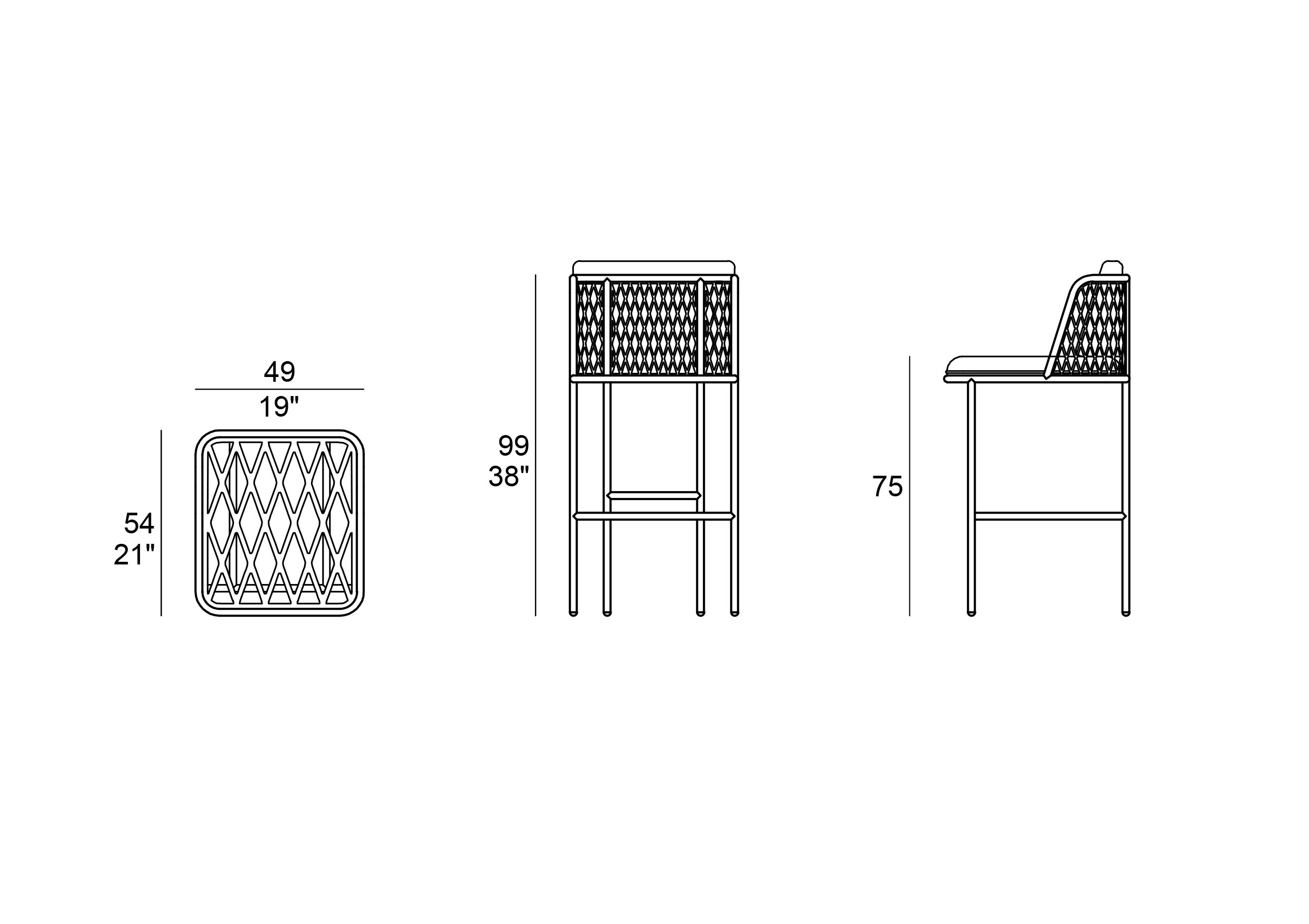 Throne Outdoor Bar Stool