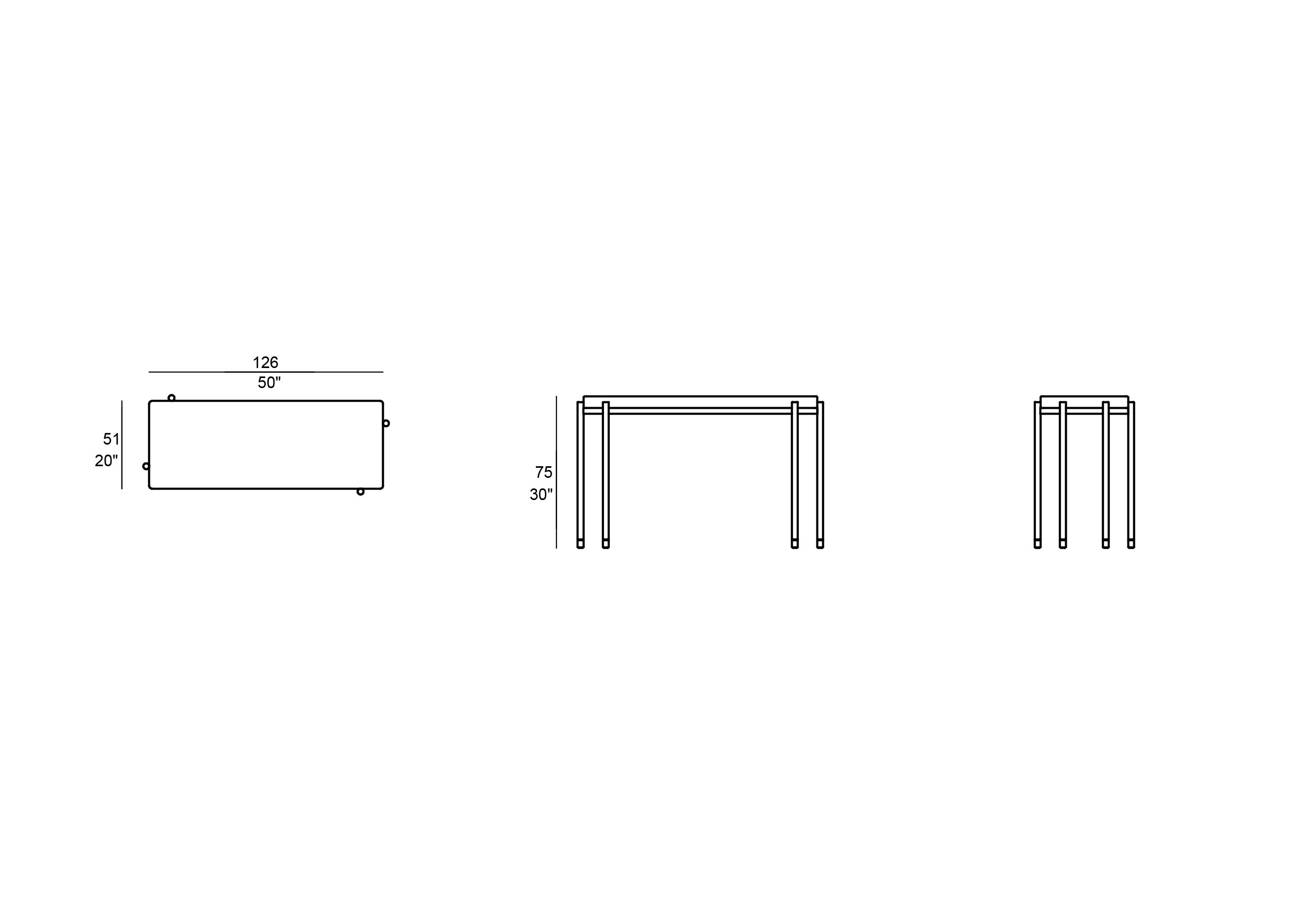 Shift Rectangle Side Table